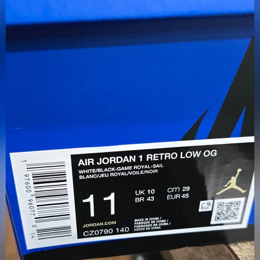SOLD Air Jordan 1 Retro Low OG "Game Royal" - Picture 2 of 12
